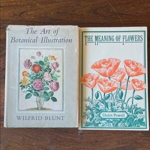 2 The Art of Botanical Illustration by Blunt + The Meaning of Flowers by Powell